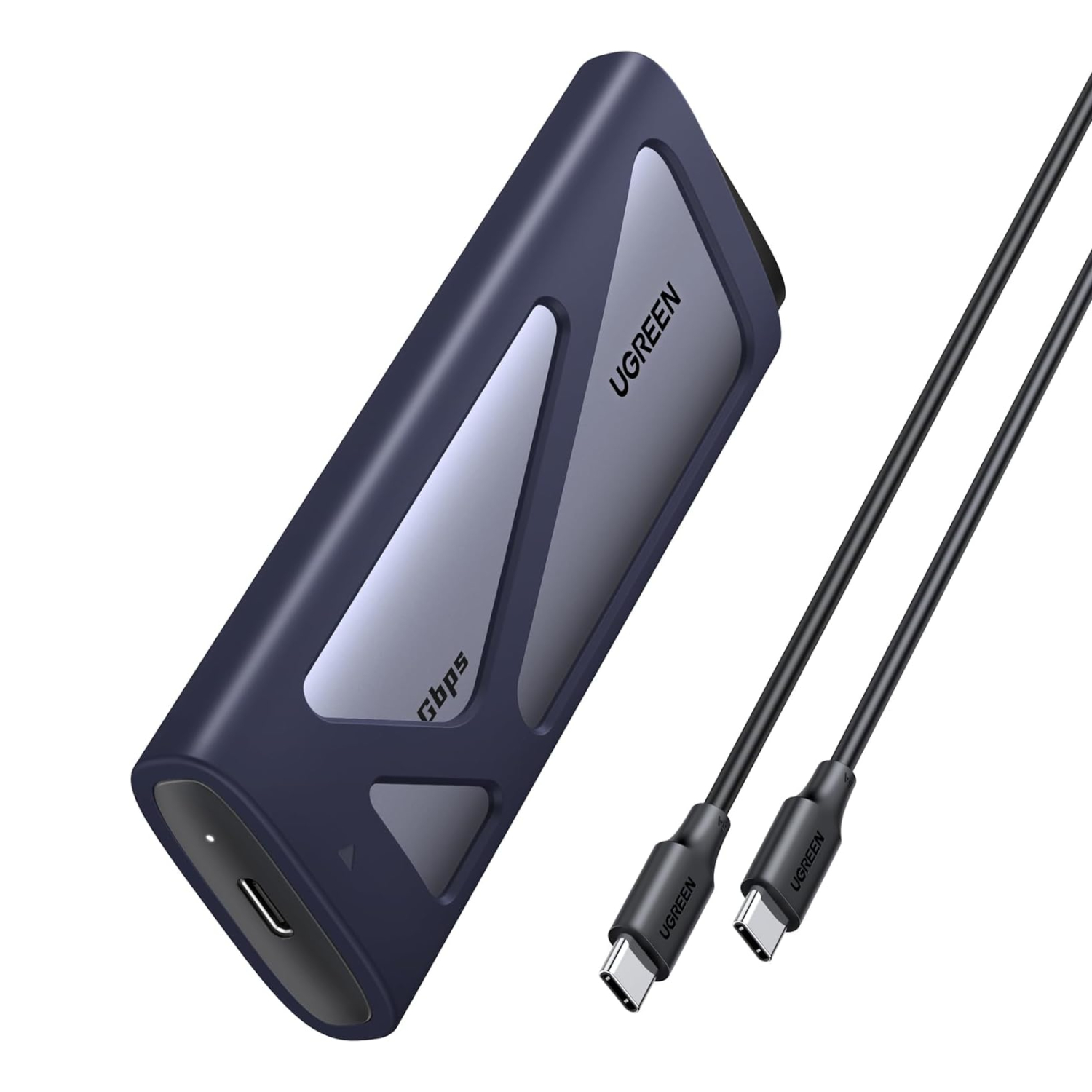 UGREEN CM777 M.2 NVMe/SATA SSD Enclosure (20Gbps) – Silver