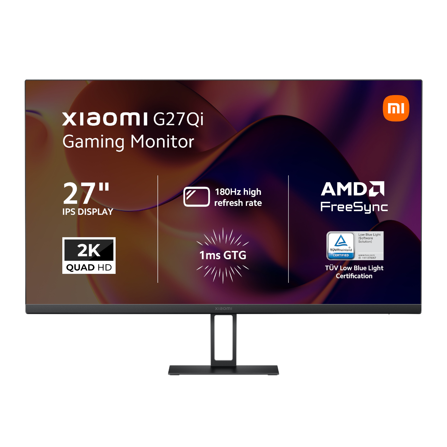 Xiaomi G27Qi 27" 2K 1440p IPS Gaming Monitor (180Hz, 1ms, 16:9, HDMI/DP, and AMD FreeSync)